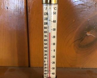 Conant Custom Brass Thermometer Vintage Weather Instrument Vermont USA