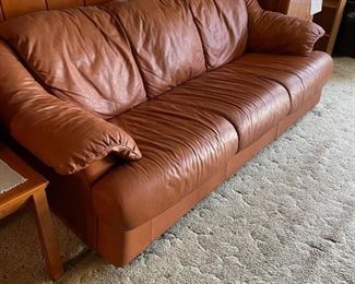 Vintage Faux Leather Couch
