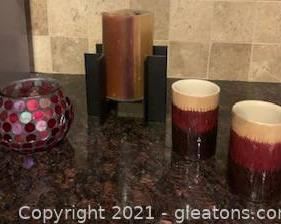 4 Piece Candle Decor Lot