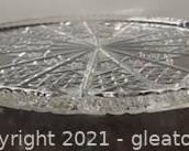 Cut Glass Star of David Footed Cake Stand