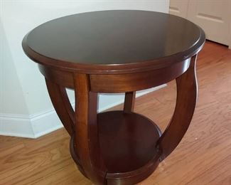Lovely Cherry Round End Table