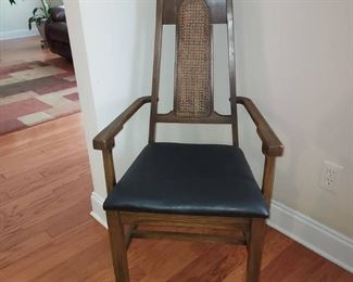 Mid Century Cane Back Arm Chair