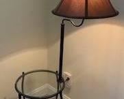 Space Saver Glass Tray Table Floor Lamp