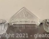 Three Piece Cut Glass Crystal Entertaining Set