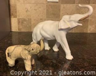 Two Piece Elephant Decor Lot