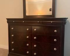 Vaughan Bassett Dresser with Attached Beveled Mirror