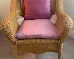 Wicker Accent Chair with Cushions