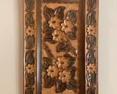 Wooden Carved Floral Wall Decor