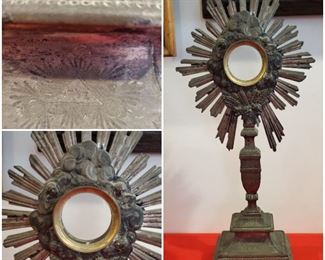 Early 18th Century silverplate Monstrance/Reliquary/Ostensory