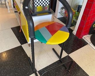 4 of these pop art - new wave - post modern stools - Memphis style