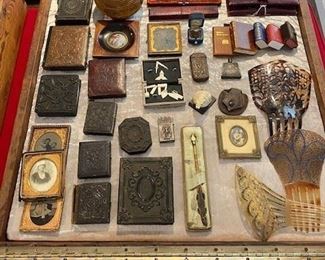 Tin Type photos and holders
