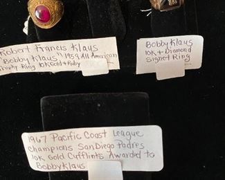 Bobby Klaus estate collectables Pacific Coast League Padres