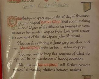 Mauretania Launch brochures