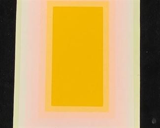 Richard Anuszkiewicz 1976 Annual Edition 7" x 5" Enamel on Masonite