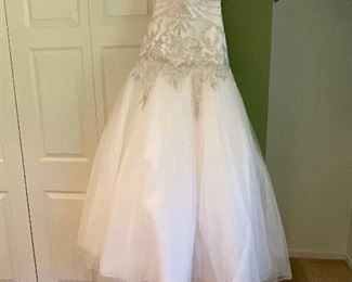 Beaded Wedding Dress - size 10