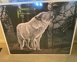 Michael Reagan Lithograph of Wolf