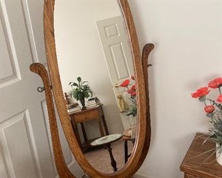 Full length Mirror- Mirror is very clear , frame is Walnut $ 140.00