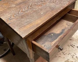Grandpa Handmade this very sturdy desk.  Very old..nicely done..95.00