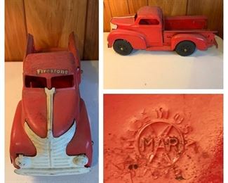 Marx Pressed Steel Firestone Truck