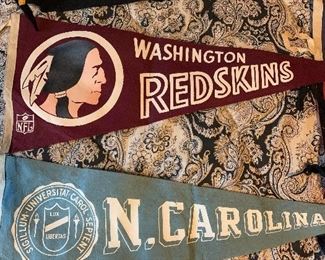 Vintage Pennants (Maryland, North Carolina, Washington Redskins)