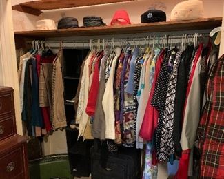 Assorted Clothing and Ladies Hats (Some Vintage)