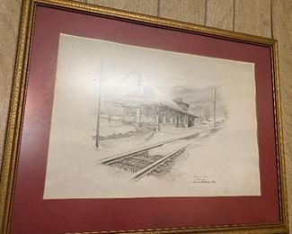 Thomasville Train Depot Print by Howard De Garde
