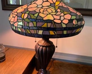 Vintage Stained Glass Lamp