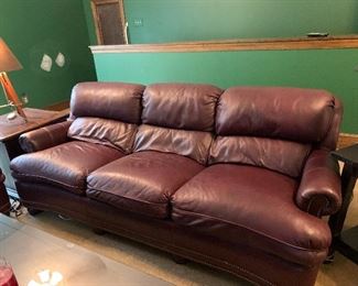 Hancock & Moore Leather Sofa with Nailhead Trim...Like New Condition.  It has been in a bonus room with very little use.  If you love the look and feel of Hancock and Moore you definately need to drop in and see what a great deal we are offering on these two pieces!