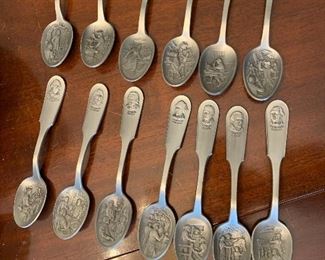 Franklin Mint Bicentennial Pewter Spoons