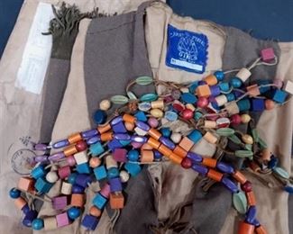 Vintage Camp Fire Girls Uniform with Handmade Beaded Necklaces