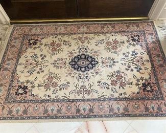 Pakistani wool medallion rug. 6 feet 6 inches long, 4 feet wide.