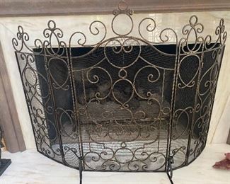 Fire screen. 74 inches wide, 41 inches tall. 