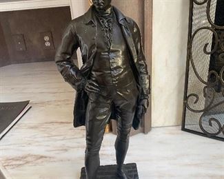 Burke Goldsmith bronze man. Genesis Fine Art. 1 foot 8 inches tall. 