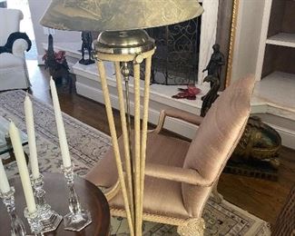 Pair of floor lamps, 63 inches tall.