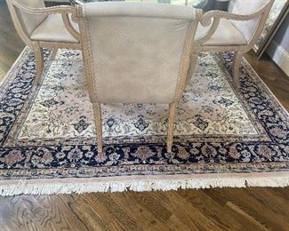 Pakistani wool rug, 8 feet by 8 feet.