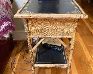 Bamboo end table. 2 feet 4 inches tall.