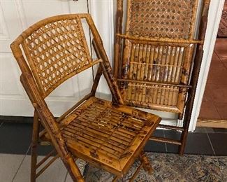 2 tortoise bamboo chairs