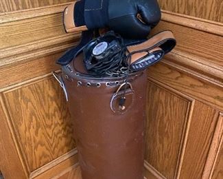 Leather punching bag