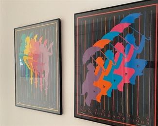Leslie Weisbart Mardi Gras posters signed numbered 1984 and 1985