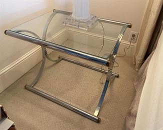 Chrome snd glass tables 1 of 2