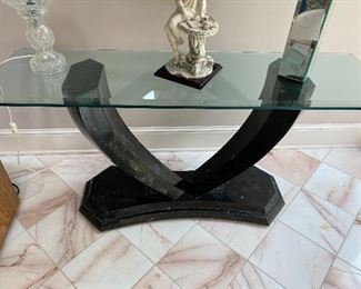 Console table and mirror