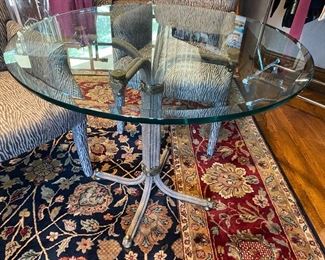 Round glass table