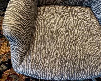 Detail of zebra print chair