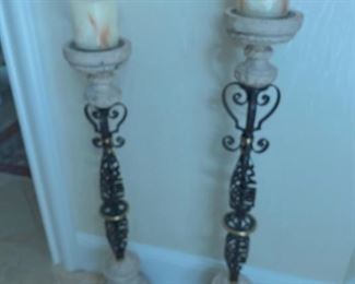 Candle stands, 46 inches tall