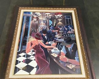 Victor Ostrovsky “Distraction” limited signed giclee on canvas