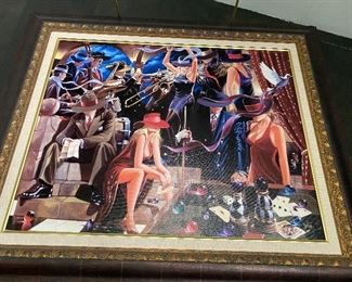 Victor Ostrovsky “End Game” signed numbered giclee on canvas