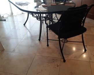 Oval  table ,  made by Woodard 