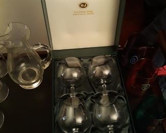 Set of Four Brandy snifter glasses from the Hugh Johnson collection made in Sweden