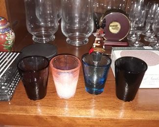 Art glass shot glasses 