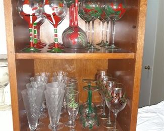 Handpainted holiday barware